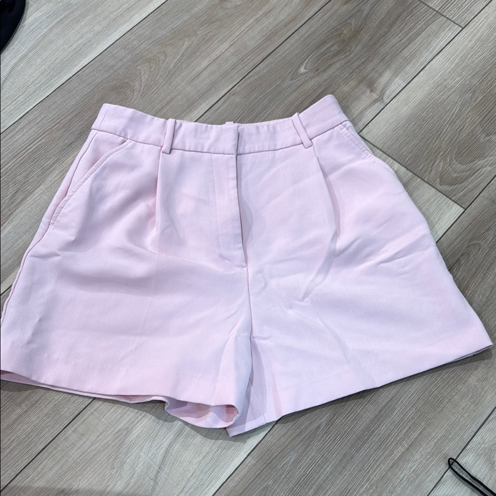 Zara High Waisted Pleated Shorts Sz Small